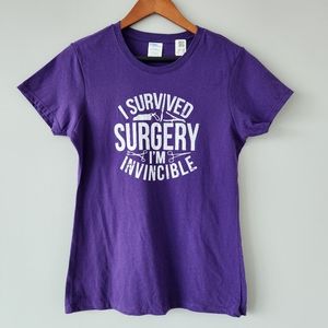I Survived Surgery, I'm Invincible T-shirt | Women's | Size: Small
